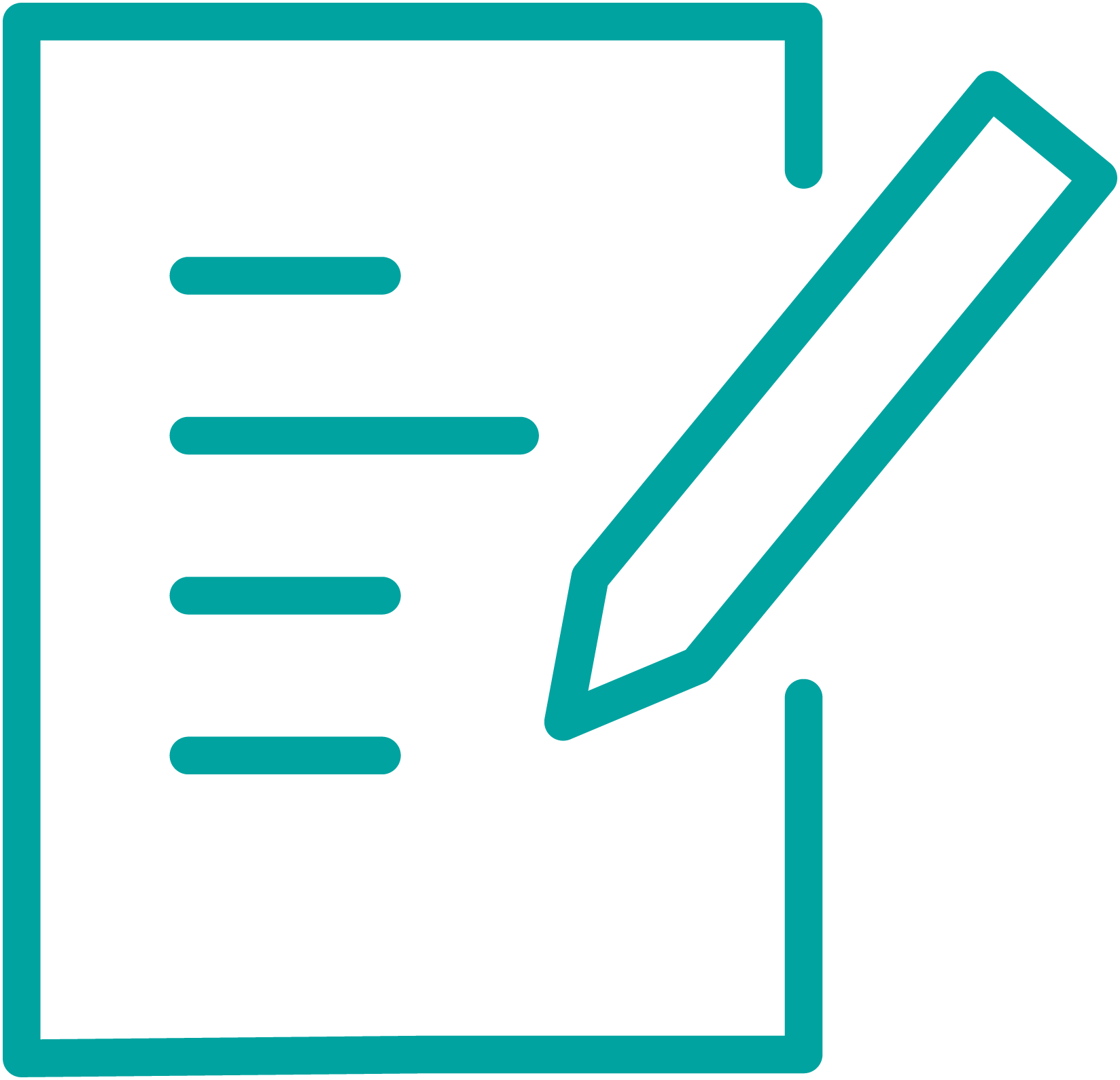 The image shows a digital representation of a pen and paper form with a checklist, often used for surveys or data collection purposes.